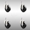 Service Caster 4 Inch 316SS Soft Rubber Wheel Swivel 10mm Threaded Stem Caster Set SCC SCC-SS316TS20S414-SRS-M1015-4 - alternate 2